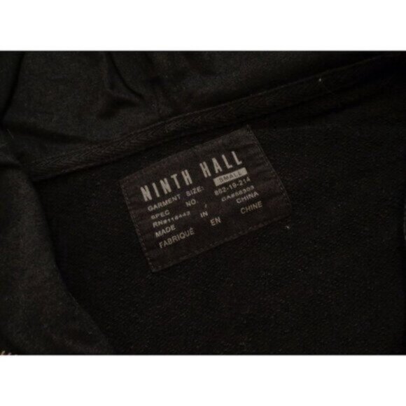 Ninth Hall women's small black hooded top - Picture 3 of 5